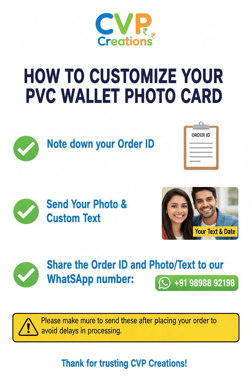 Customized PVC Wallet Card - CVP Creations