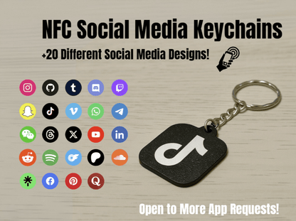 NFC enabled keychain for digital business card
