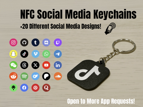 NFC enabled keychain for digital business card
