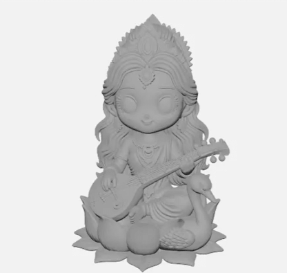 Saraswati Mata Idol - 3 Inch - CVP Creations