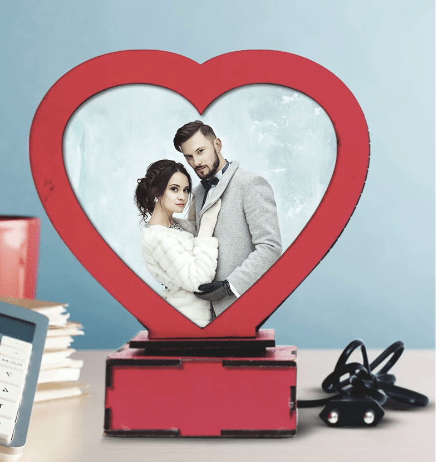 Heart Shaped Rotating Photo Frame - CVP Creations