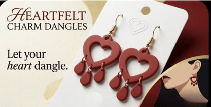 Heartfelt Charm Dangles – 3D Printed Heart Earrings - CVP Creations