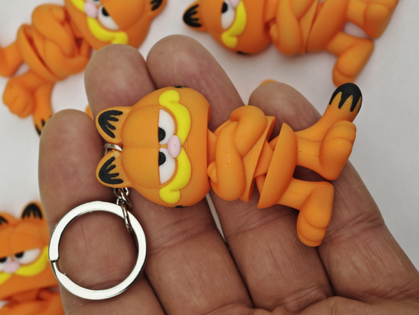 Cute flexi cat keychain toy for cat lovers
