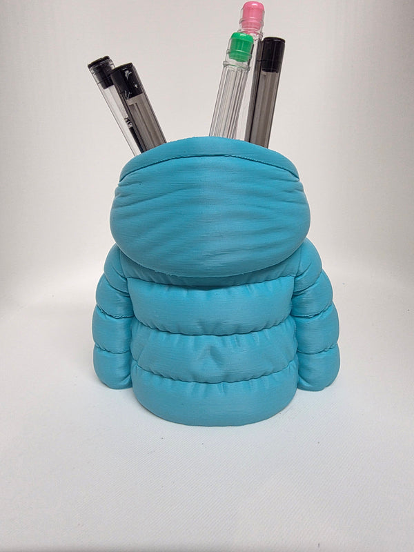 3D Printed Jacket Pen Holder - Cute Desk Organizer