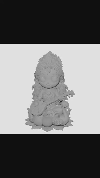 Saraswati Mata Idol - 3 Inch
